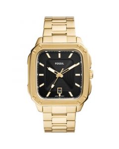 Men's Inscription Gold-Tone Stainless Steel Bracelet Watch, 42mm