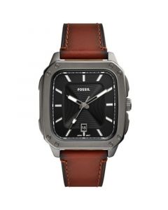 Men's Inscription Brown Leather Strap Watch, 42mm