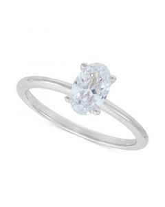 IGI Certified Lab Grown Diamond Oval Solitaire Engagement Ring (1 ct. t.w.) in 14k White Gold