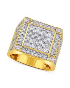 Men's Diamond Cluster Ring (3 ct. t.w.) Ring in 10k Gold