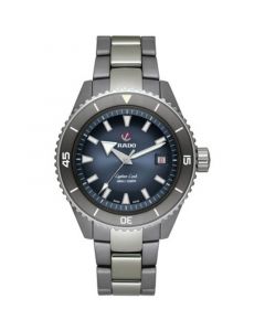 Men's Swiss Automatic Captain Cook Diver Silver Ceramic Bracelet Watch 43mm