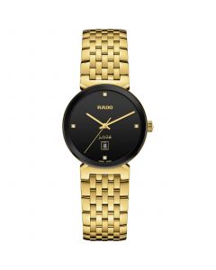 Women's Swiss Florence Classic Diamond Accent Gold Tone Stainless Steel Bracelet Watch 30mm