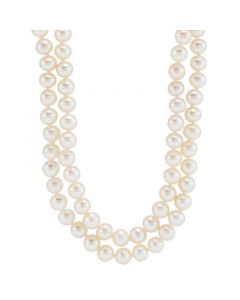 Cultured Freshwater Pearl (6-7mm) Double Strand Collar Necklace