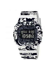 Men's Black and White Resin Strap Watch 42.8mm, DW5600GU-7