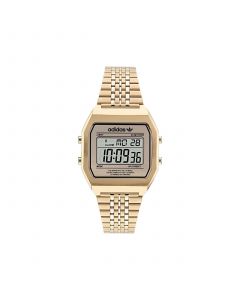 Unisex Digital Two Gold-Tone Stainless Steel Bracelet Watch 36mm