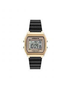 Unisex Digital Two Black Resin Strap Watch 36mm