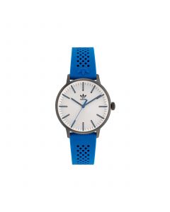 Unisex Three Hand Code One Blue Silicone Strap Watch 38mm