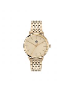 Unisex Three Hand Code One Gold-Tone Stainless Steel Bracelet Watch 38mm