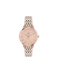 Unisex Three Hand Code One Small Rose Gold-Tone Stainless Steel Bracelet Watch 35mm