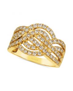 Nude Diamond Multirow Crossover Ring (1-1/6 ct. t.w.) in 14k Gold