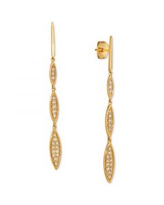 Nude Diamond Pavé Linear Drop Earrings (3/8 ct. t.w.) in 14k Gold