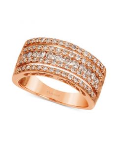 Nude Diamond Multirow Statement Ring (1 ct. t.w.) in 14k Rose Gold