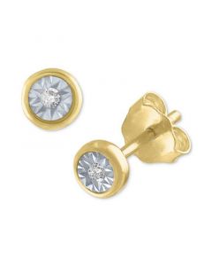 Diamond Accent Stud Earrings in 14k Gold-Plated Sterling Silver