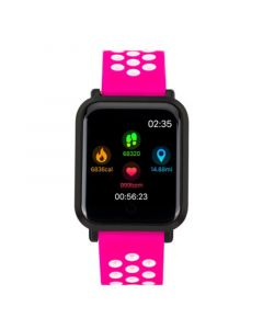 Air 2S Unisex Fuchsia, White Silicone Strap Touchscreen Smartwatch 42mm