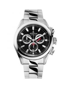 Men's Swiss Chronograph Alpiner Stainless Steel Bracelet Watch 42mm