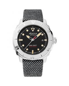 Men's Swiss Automatic Seastrong Diver Gray Rubber Strap Watch 42mm