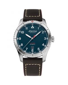 Men's Swiss Automatic Startimer Black Leather Strap Watch 41mm