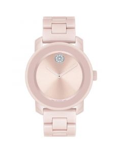 Women's Swiss Bold Iconic Metals Pink Ceramic Bracelet Watch 36mm