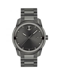 Men's Swiss Bold Verso Gunmetal Ion-Plated Steel Bracelet Watch 42mm