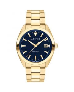 Unisex Swiss Heritage Datron Gold Ion-Plated Steel Bracelet Watch 39mm