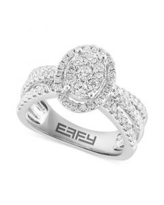 EFFY® Diamond Halo Cluster Ring (7/8 ct. t.w.) in 14k White Gold