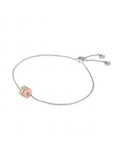 Tri-Tone Sterling Silver Rondelle Slider Bracelet