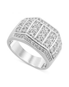 Men's Diamond Cluster Ring (2 ct. t.w.) in 10k White Gold