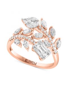 EFFY® Diamond Floral Ring (1 ct. t.w.) in 14k Rose Gold