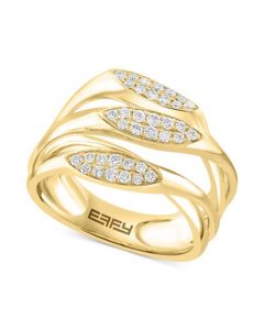 EFFY® Diamond Pavé Multirow Statement Ring (1/3 ct. t.w.) in 14k Gold