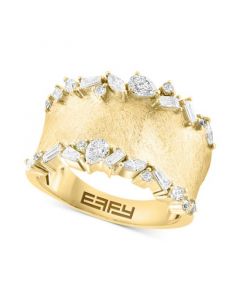 EFFY® Diamond Multi-Cut Textured Statement Ring (5/8 ct. t.w.) in 14k Gold