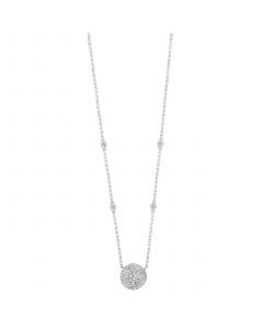 EFFY® Diamond Cluster 18" Pendant Necklace (1/2 ct. t.w.) in 14k White Gold