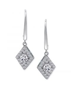 Cubic Zirconia Cluster Drop Earrings, Created for Macy's