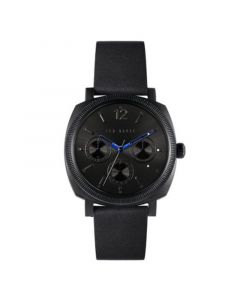 Men's Caine Black Leather Strap Watch 42mm