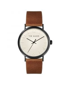 Men's Phylipa Tan Leather Strap Watch 43mm