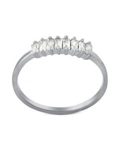 Cubic Zirconia Horizontal Cluster Ring in Sterling Silver, Created for Macy's