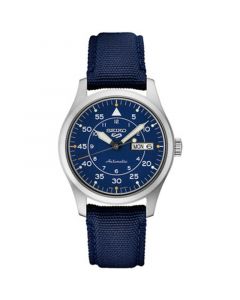 Men's Automatic 5 Sports Blue Nylon Strap Watch 39mm