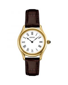 Women's Essentials Brown Leather Strap Watch 29mm