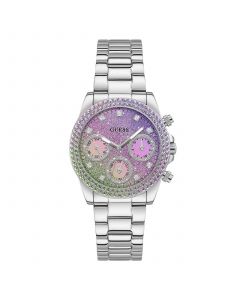 Women's Silver-Tone Glitz Stainless Steel Bracelet Watch, 38mm