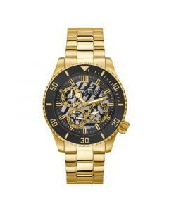 Men's Gold-Tone Stainless Steel Bracelet, Multi-Function Watch, 45mm