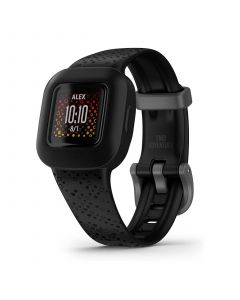 Unisex Vivofit Jr 3 Black Silicone Band Watch, 30 Mm