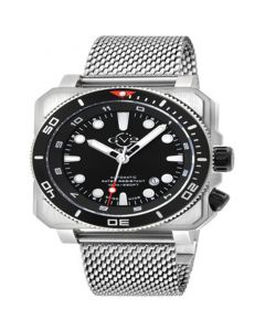 Men's Xo Submarine Swiss Automatic Silver-Tone Stainless Steel Bracelet Watch 44mm