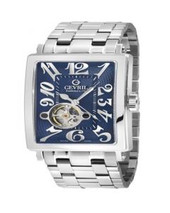 Men's Avenue of Americas Intravedere Swiss Automatic Silver-Tone Stainless Steel Bracelet Watch 44mm