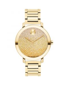 Women's Bold Evolution Swiss Quartz Ionic Light Gold-Tone 2 Plated Steel Bracelet Watch 34mm