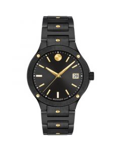 Women's Se Swiss Quartz Black Ceramic Yellow Physical Vapor Deposition Bracelet Watch 33mm