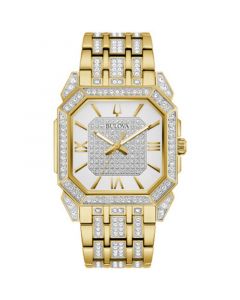 Men's Crystal Octava Gold-Tone Stainless Steel Bracelet Watch 40mm