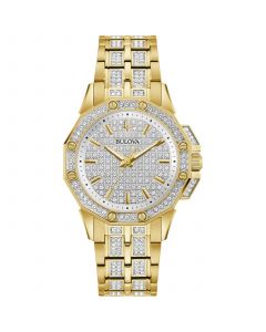 Women's Crystal Octava Gold-Tone Stainless Steel Bracelet Watch 34mm