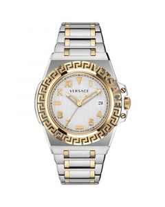 Men's Swiss Greca Reaction Two-Tone Stainless Steel Bracelet Watch 44mm