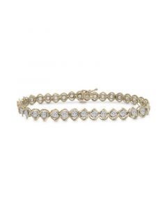 Diamond Twist Link Tennis Bracelet (2 ct. t.w.) in 10k Gold, Created for Macy's