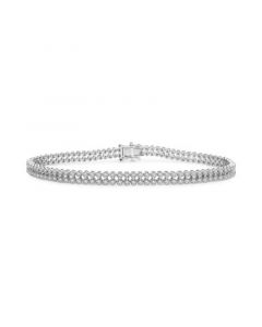 Diamond Double Row Tennis Bracelet (1-1/2 ct. tw) in 10k White or Yellow Gold, Created for Macy's