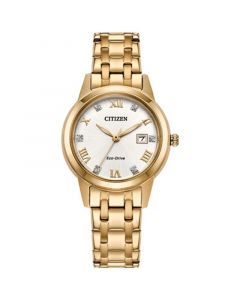 Eco-Drive Women's Classic Gold-Tone Stainless Steel Bracelet Watch 29mm